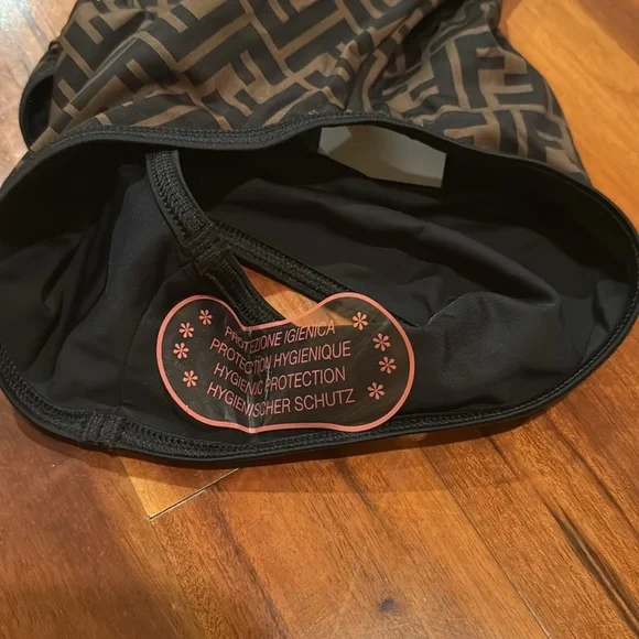 Fendi Brown Patterned Women's Swimsuit - Picture 7 of 10